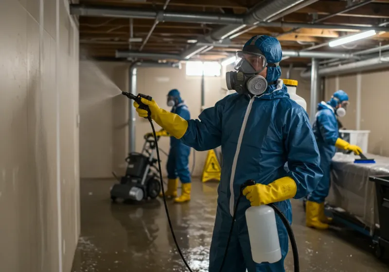 Basement Sanitization and Antimicrobial Treatment process in Verona, PA