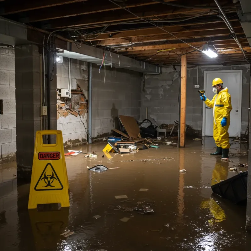 Flooded Basement Electrical Hazard in Verona, PA Property